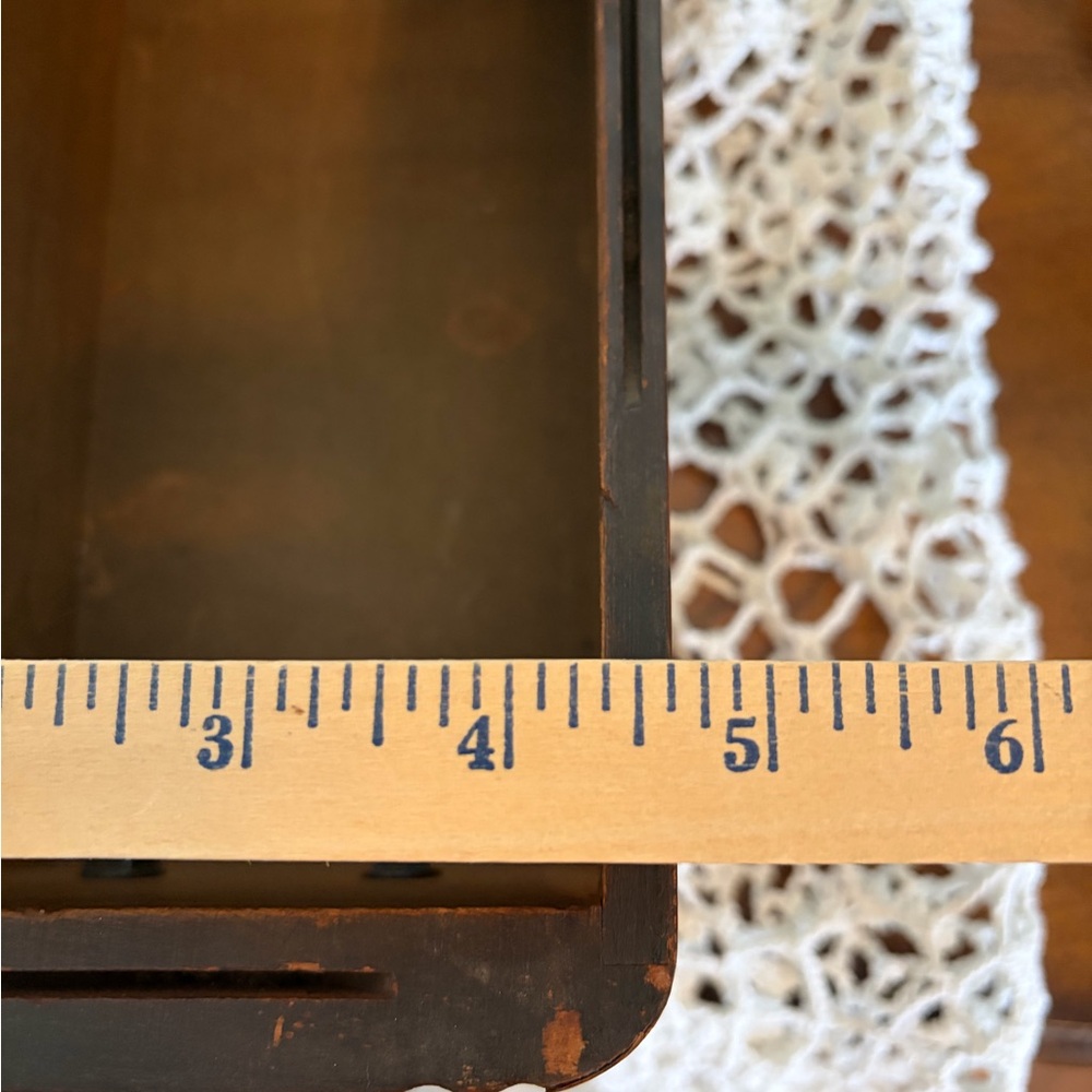 Vintage Wooden Planter Box from Treadle Sewing Machine Drawer circa 1904 - Picture 4 of 7